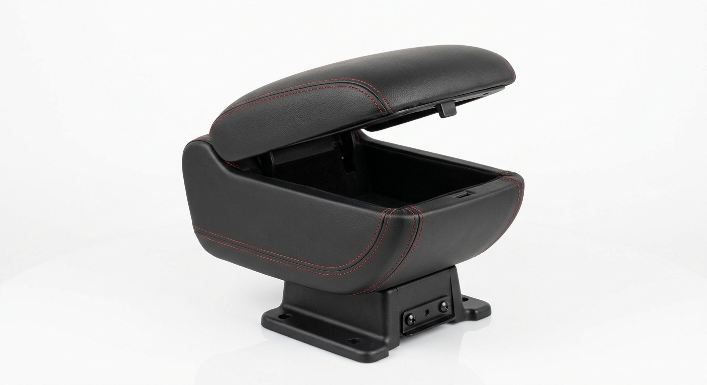 APOYA BRAZO DE CUERO PORTA OBJETOS