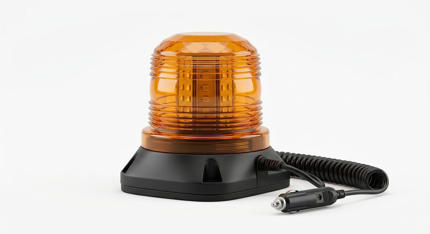 BALIZA DESTELLADORA CON IMAN 12v