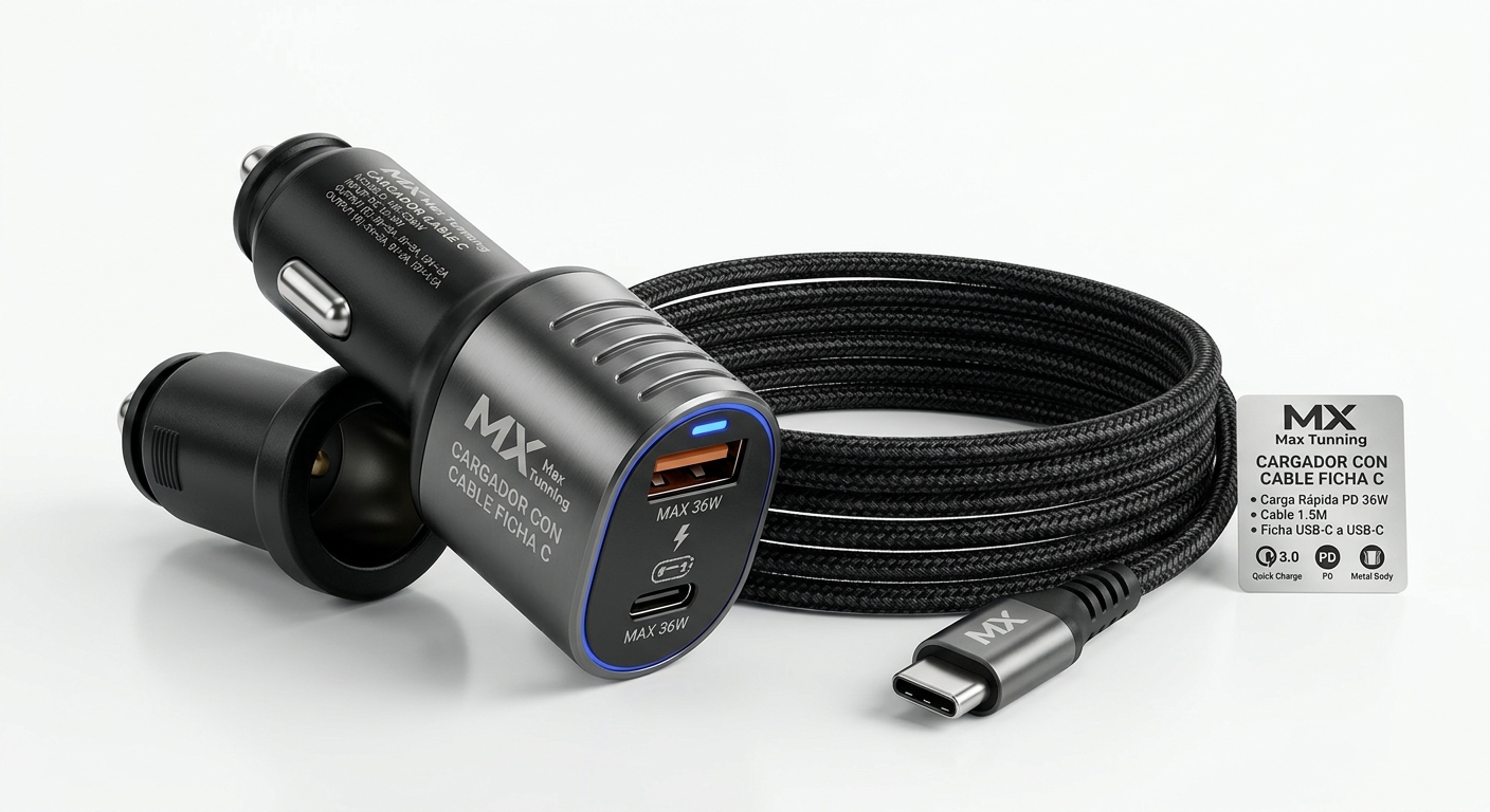 CARGADOR CON CABLE FICHA C