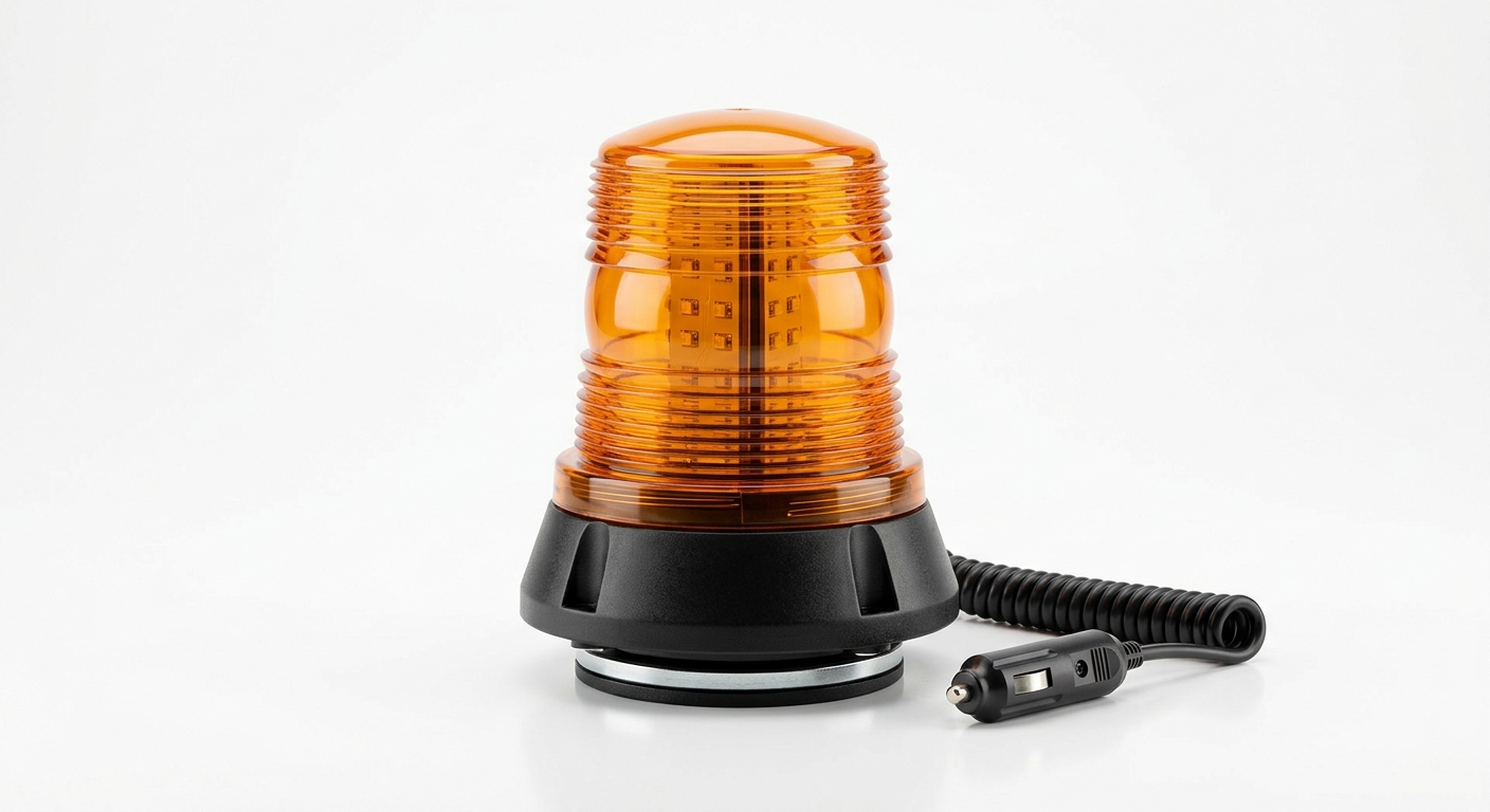 BALIZA DESTELLADORA CON IMAN 12v