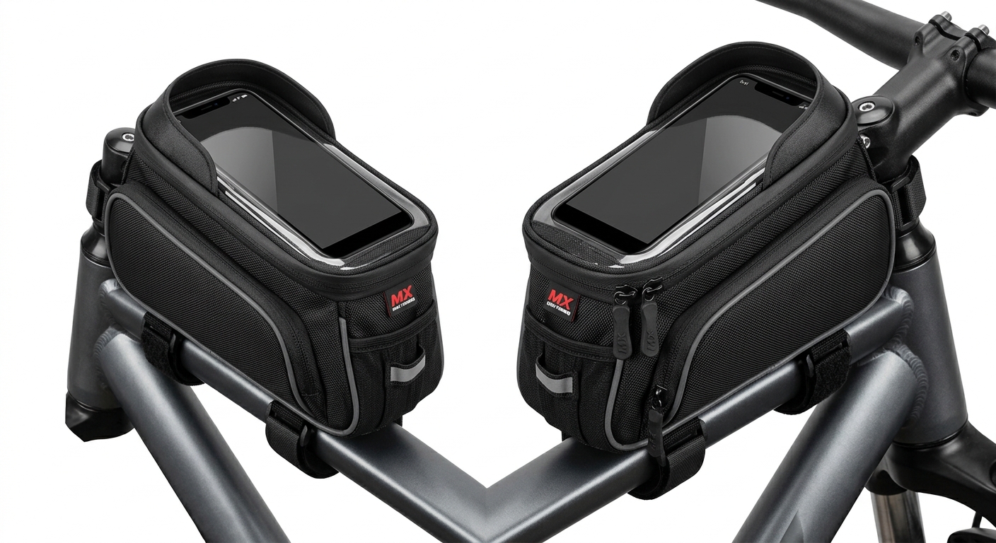 BOLSO P/ BICI Y PORTA CELULAR con vicera
